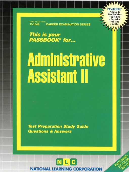 Title details for Administrative Assistant II by National Learning Corporation - Available